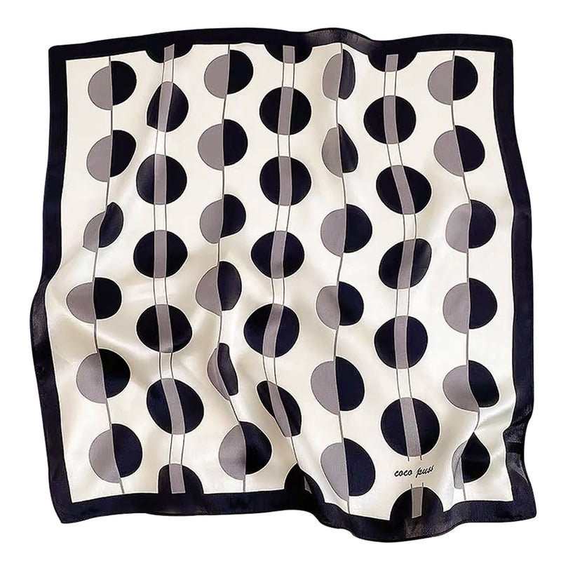 وشاح مربع نسائي من حرير التوت الخالص 100% مطبوع عليه رباط رأس ووشاح فاخر لزينة الشعر النسائية وأوشحة باندانا نسائية 53 سم