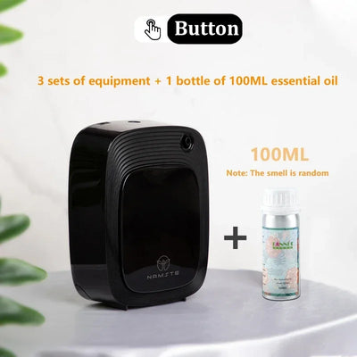 NAMSTE 1000m³ موزع كهربائي للزيوت العطرية، جهاز معطر جو أوتوماتيكي للمنزل، أبيض/أسود