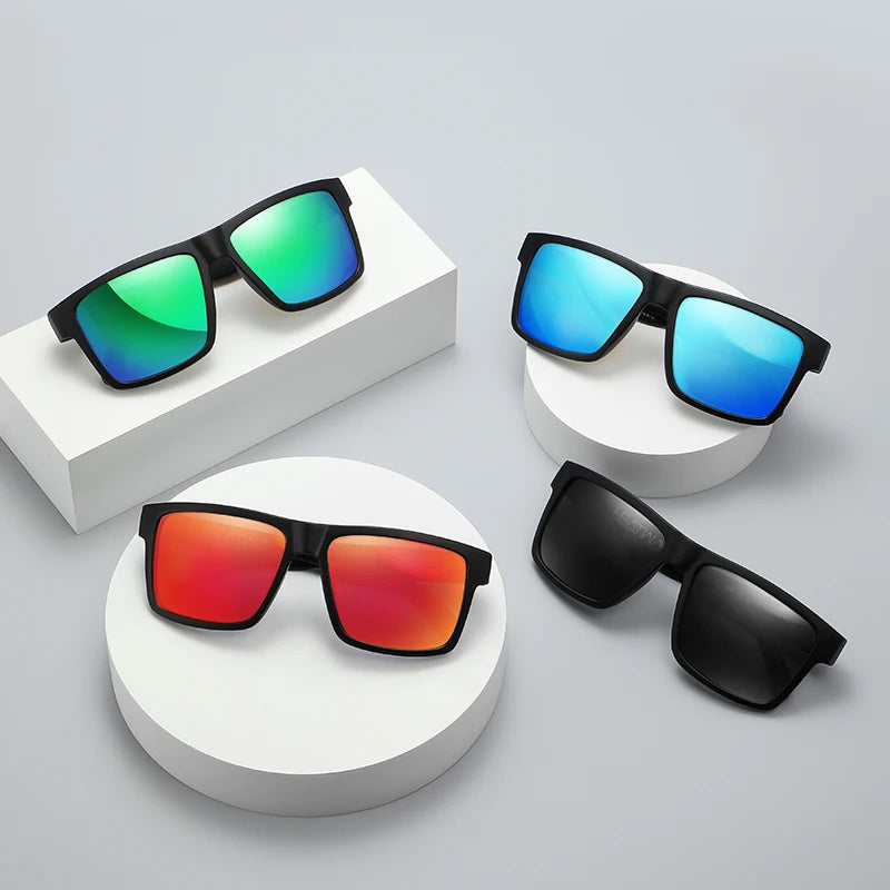 نظارات شمسية جديدة عالية الجودة فاخرة من Heat Wave موديل 2024، نظارات شمسية مستقطبة مربعة العدسات متصلة للنساء والرجال، نظارات شمسية UV400