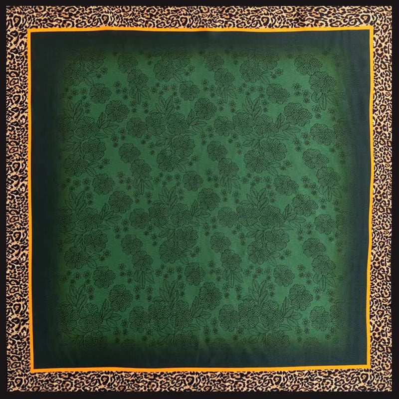 وشاح مربع نسائي من حرير التوت الخالص 100% مطبوع عليه رباط رأس ووشاح فاخر لزينة الشعر النسائية وأوشحة باندانا نسائية 53 سم