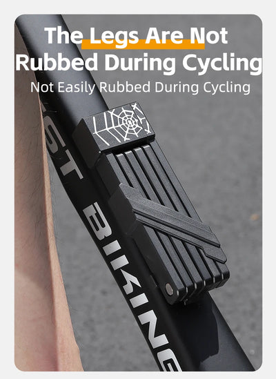 قفل دراجة محمول قابل للطي من ويست بايكينج، قفل أمان متين مضاد للسرقة، قفل دراجة كهربائية، ملحقات دراجات الطرق الجبلية