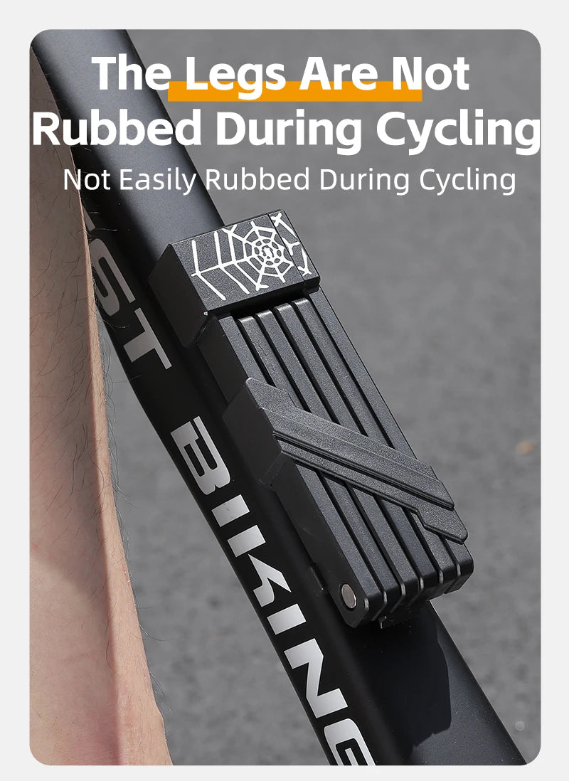 قفل دراجة محمول قابل للطي من ويست بايكينج، قفل أمان متين مضاد للسرقة، قفل دراجة كهربائية، ملحقات دراجات الطرق الجبلية