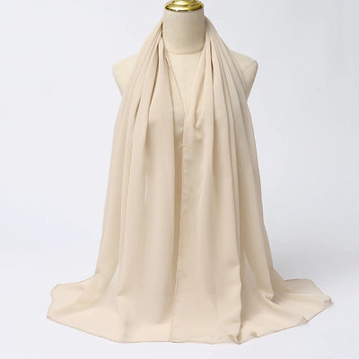 Muslim Chiffon Hijab Scarf Women Long Solid Color Head Wrap For Women Hijabs Scarves Ladies Muslim Veil Jersey Hijabs