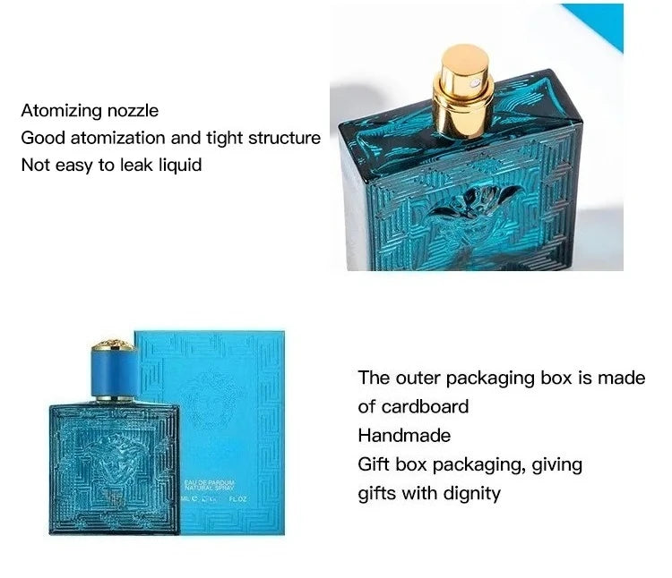 عطر يدوم طويلاً 100 مل عطر عالي الجودة من العلامة التجارية برائحة خشبية فاخرة للجنسين بخاخ للجسم مثالي لموعد رومانسي