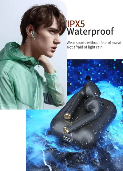 سماعة الرأس اللاسلكية الأصلية XIAOMI J18 سماعات بلوتوث حقيقية للألعاب الرياضية ستيريو سماعات أذن TWS في الأذن مع ميكروفون تعمل باللمس