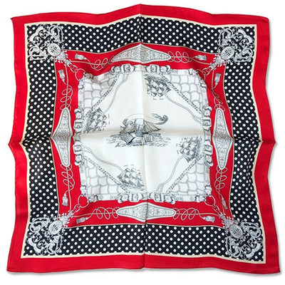 وشاح مربع نسائي من حرير التوت الخالص 100% مطبوع عليه رباط رأس ووشاح فاخر لزينة الشعر النسائية وأوشحة باندانا نسائية 53 سم