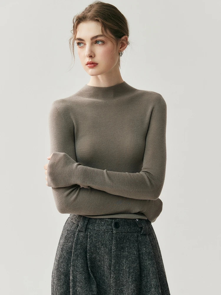 سترة نسائية من CHICUU مصنوعة من الصوف بنسبة 100% وقابلة للغسل في الغسالة، بلوفر برقبة دائرية، مصنوعة من 18 خيطًا من الكشمير الصوفي، مناسبة لفصل الخريف والشتاء