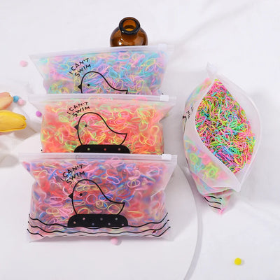 500/1000/2000 قطعة من أربطة الشعر المطاطية الملونة للاستخدام مرة واحدة للفتيات، وربطات الشعر للأطفال، وربطات ذيل الحصان، وإكسسوارات شعر الأطفال