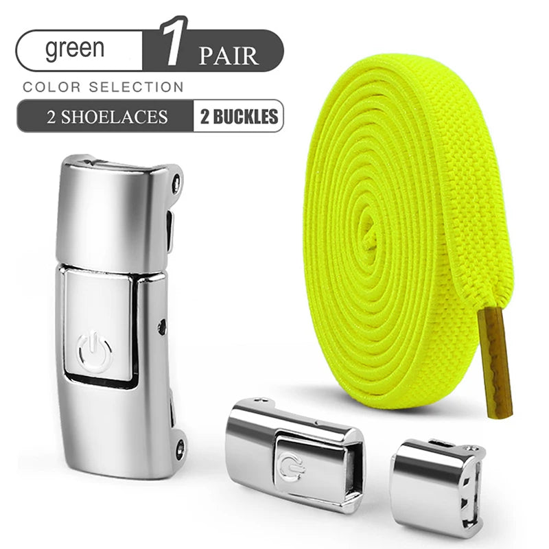 أربطة أحذية بدون رباط مقاس 8 مم، أربطة أحذية بقفل ضاغط بدون رباط، أربطة مرنة للأحذية الرياضية للأطفال والكبار، أربطة أحذية مسطحة واسعة للأحذية