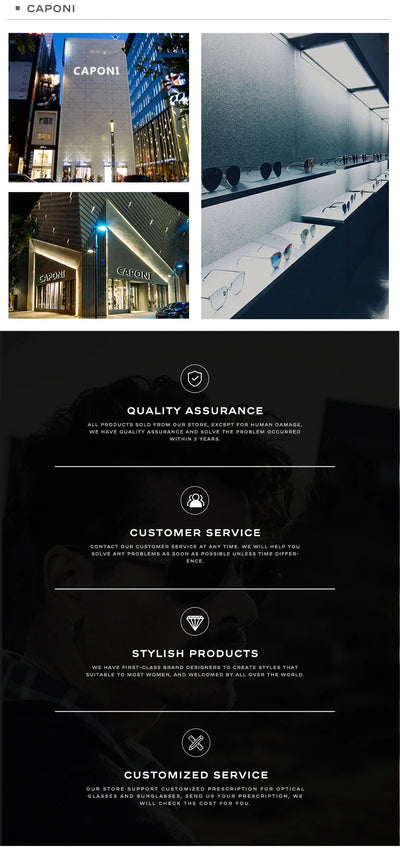 نظارات شمسية جديدة من كابوني للرجال، مستقطبة، عدسات فوتوكرومية سوداء، خفيفة الوزن للغاية، بدون إطار، نظارات قيادة BS22003