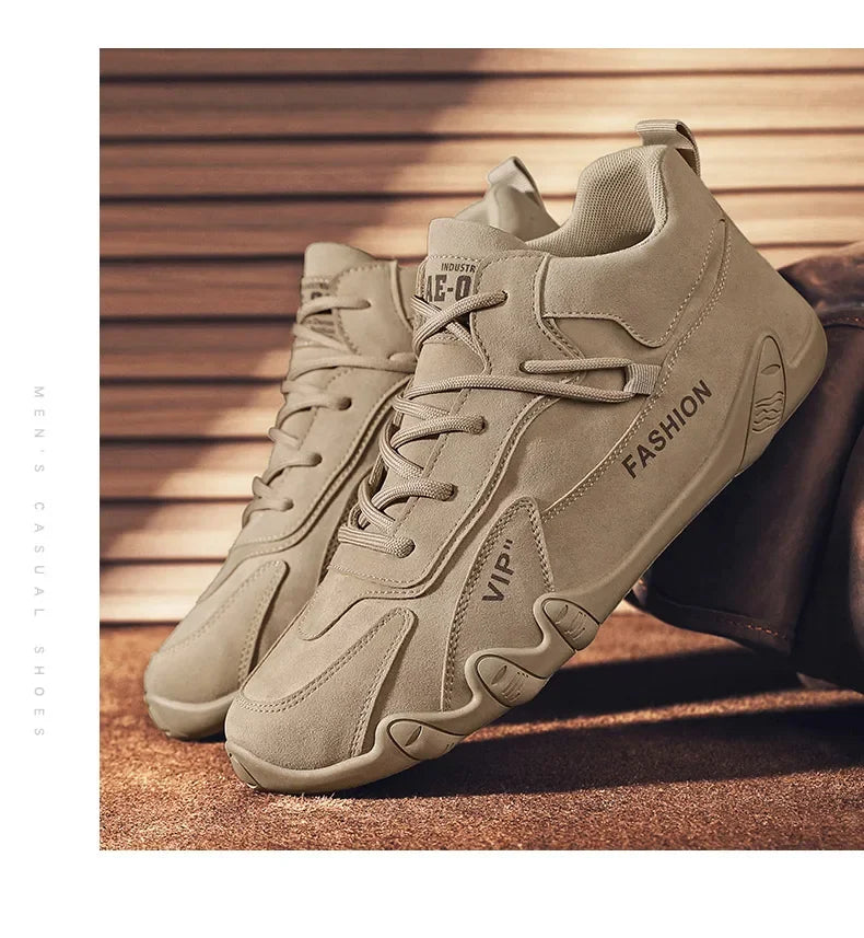 أحذية الكاحل للرجال ربيع 2025 أحذية رياضية كاجوال للرجال غير قابلة للانزلاق باللون الكاكي أحذية عمل رجالية أحذية قصيرة أحذية بدون كعب برباط أحذية زاباتيلاس للرجال