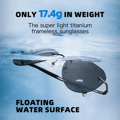 نظارات شمسية جديدة من كابوني للرجال، مستقطبة، عدسات فوتوكرومية سوداء، خفيفة الوزن للغاية، بدون إطار، نظارات قيادة BS22003