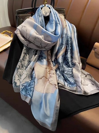 2024 جديد شال حرير ساتان حجاب نسائي شالات مرقعة وشاح رأس نسائي شال أنيق شال ناعم من الباشمينا