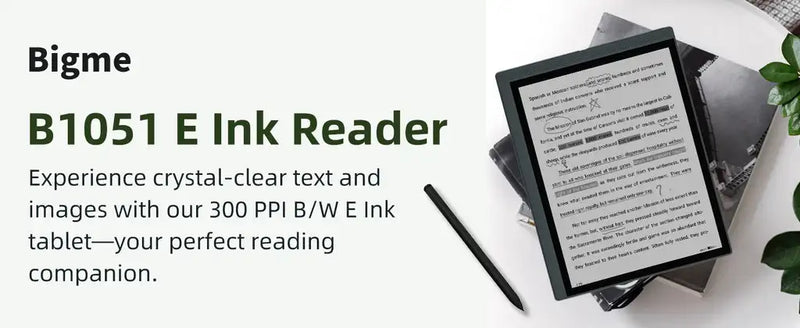 قارئ الكتب الإلكترونية Bigme B1051 مقاس 10.3 بوصة، يعمل بنظام Android 14، جهاز لوحي للكتب الإلكترونية، Demensity 900، 6+128 جيجابايت، حبر إلكتروني، B1051 Lite 4+64 جيجابايت