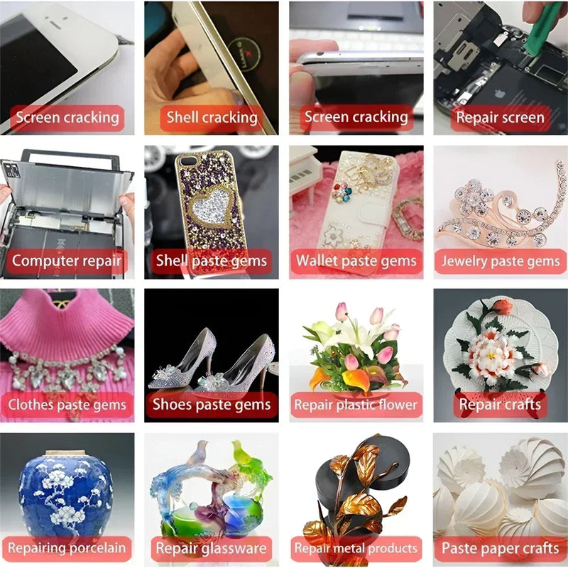 15 مل 50 مل 110 مل B-7000 لاصق شفاف لإصلاح الهواتف، غراء زجاجي بلاستيكي عالمي للاستخدام المنزلي T7000 مع غراء دقيق الاستخدام