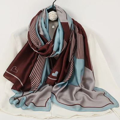 2024 جديد شال حرير ساتان حجاب نسائي شالات مرقعة وشاح رأس نسائي شال أنيق شال ناعم من الباشمينا