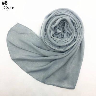 Women's Silk-like Satin Scarf Solid Color Thick Closed Toe Shawl Scarf Factory Direct Supply