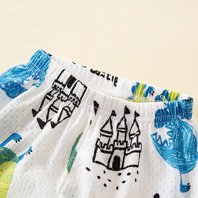 طقم بيجامات برسومات حيوانات قوس قزح، ملابس نوم للأطفال، ملابس منزلية، بيجامات للبنات، ملابس أطفال صغار، بيجامات برسومات ديناصورات