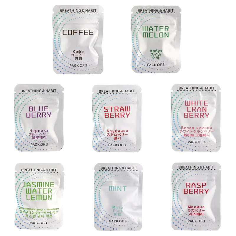 6 قطع من نكهات الزيوت العطرية المفضلة الخالية من الدخان للمساعدة على الإقلاع عن التدخين، لتخفيف القلق، جهاز العلاج بالروائح العطرية، عصا بديلة