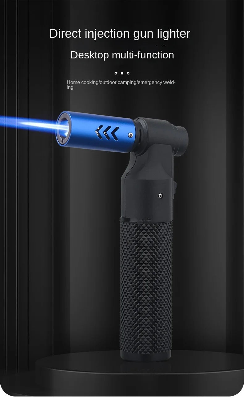 مسدس رش شعلة لهب أزرق ولاعة غاز نفاث للمطبخ أدوات طهي التدخين مقاومة للرياح مجوهرات لحام ولاعات سيجار