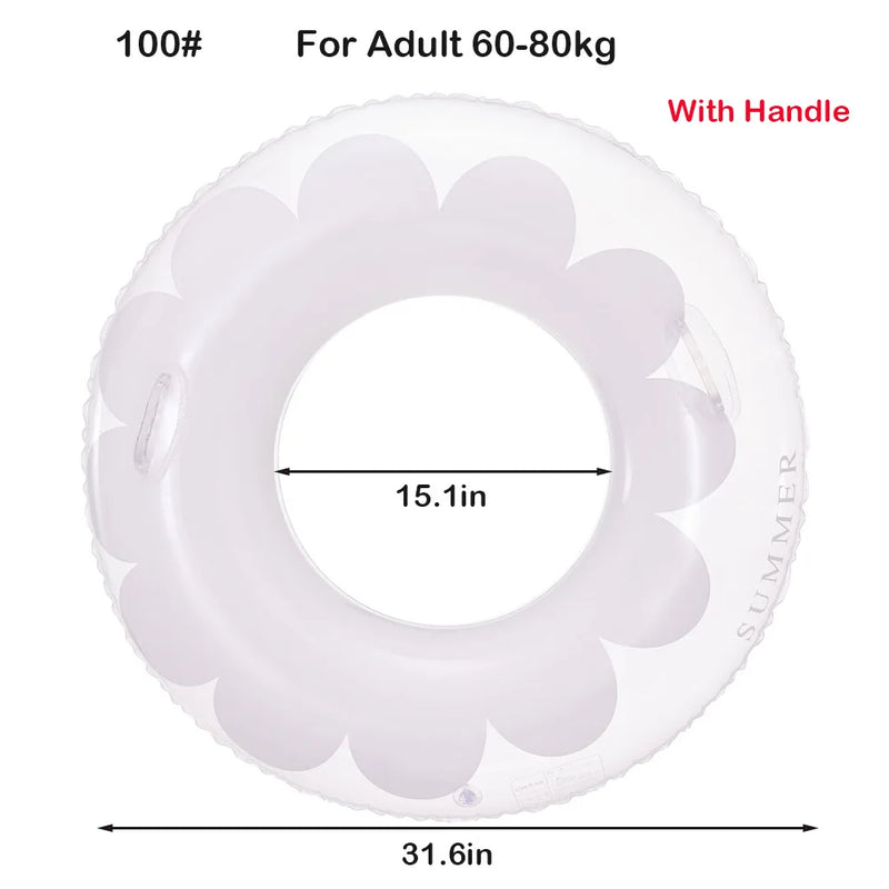 ROOXIN Baby Child حلقة مقعد سباحة قابلة للنفخ أنبوب حلقة سباحة للأطفال والكبار حلقة سباحة تعويم حمام السباحة معدات اللعب المائية