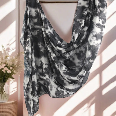 وشاح حجاب نسائي مسلم من مودال منسوج من القطن الناعم خفيف الوزن وقابل للتنفس مطبوع عليه زهور مائية من رايون فيسكوز