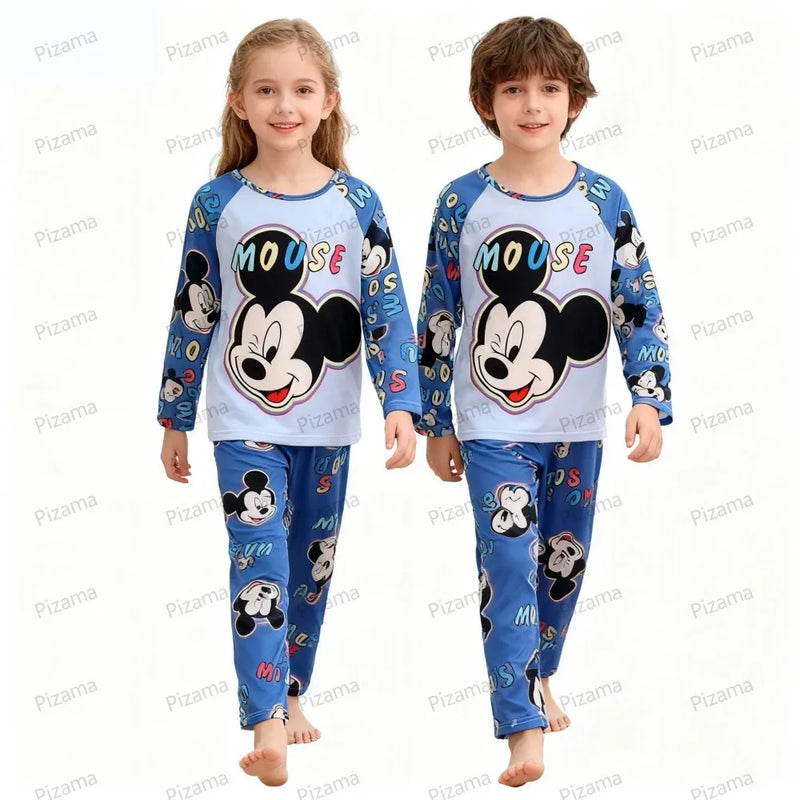 بيجامات ديزني للأولاد والبنات بأكمام طويلة من ديزني ستيتش بيجامات أطفال ملابس نوم بيجامات أطفال من مينينا