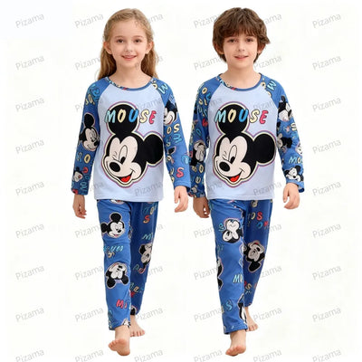 بيجامات ديزني للأولاد والبنات بأكمام طويلة من ديزني ستيتش بيجامات أطفال ملابس نوم بيجامات أطفال من مينينا