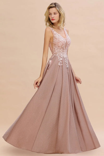 فساتين وصيفات العروس من الدانتيل بفتحة على شكل حرف V لحفلات التخرج مع زخارف وهمية للعروس وحفلات الزفاف وفساتين الحفلات الراقصة وفساتين المناسبات الرسمية