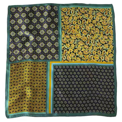 وشاح مربع نسائي من حرير التوت الخالص 100% مطبوع عليه رباط رأس ووشاح فاخر لزينة الشعر النسائية وأوشحة باندانا نسائية 53 سم