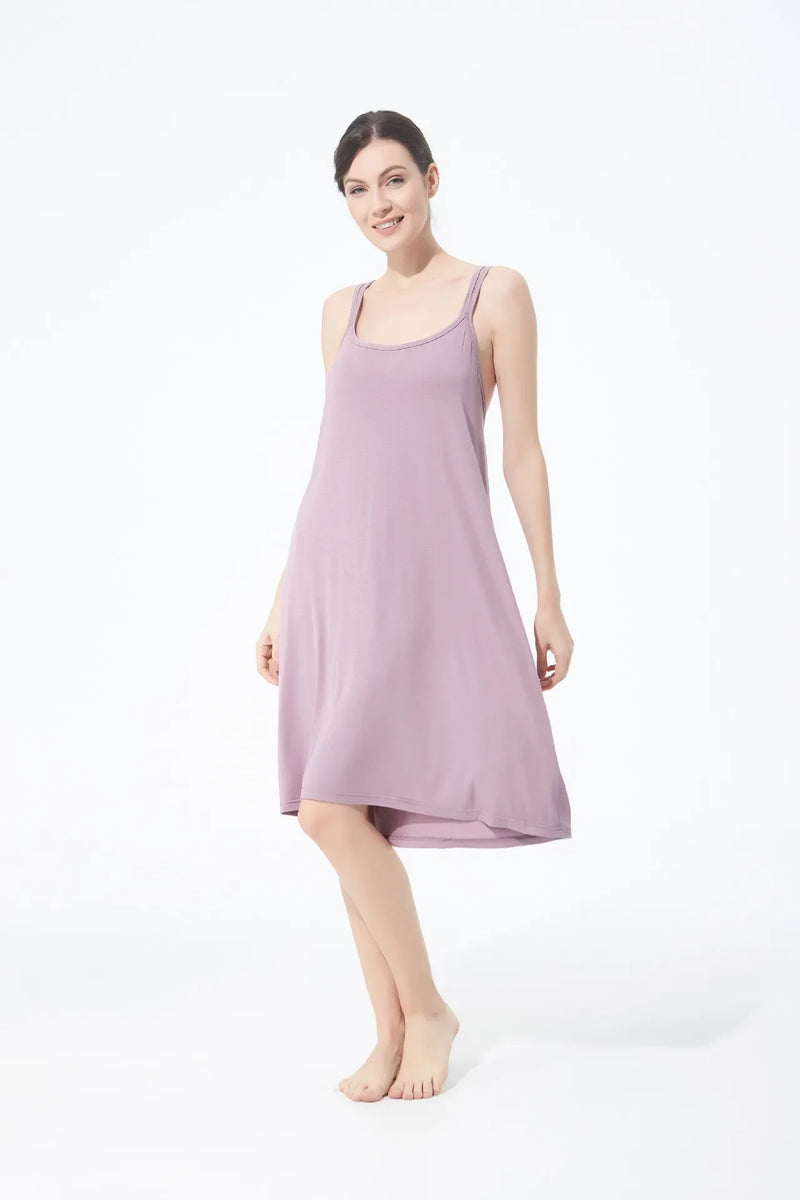 تنورة نسائية كاجوال أنيقة مثيرة مفتوحة الظهر كبيرة الحجم ذات قاعدة خلفية جميلة تنورة منزلية فضفاضة متقاطعة بأكمام طويلة