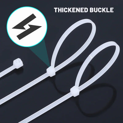 500/100 قطعة من أربطة الكابلات البلاستيكية النايلون ذاتية القفل للبيع بالجملة، أربطة كابلات قابلة للتعديل، حلقات تثبيت الكابلات، أربطة سلكية للمكتب المنزلي