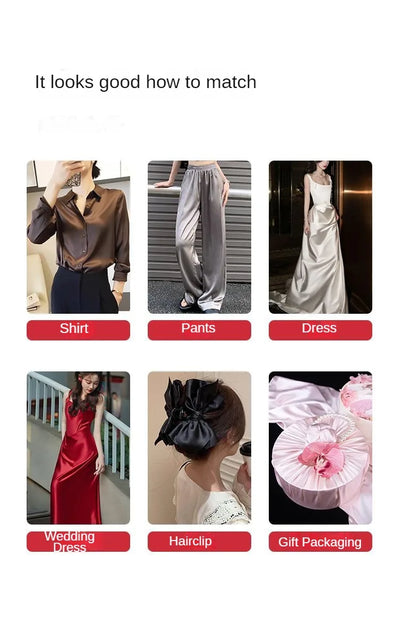 قماش ساتان كريستالي لامع سميك وثقيل بالمتر للملابس والفساتين وديكورات هانفو وقماش الخياطة اليدوي بلون أزرق سادة ومضاد للتجاعيد