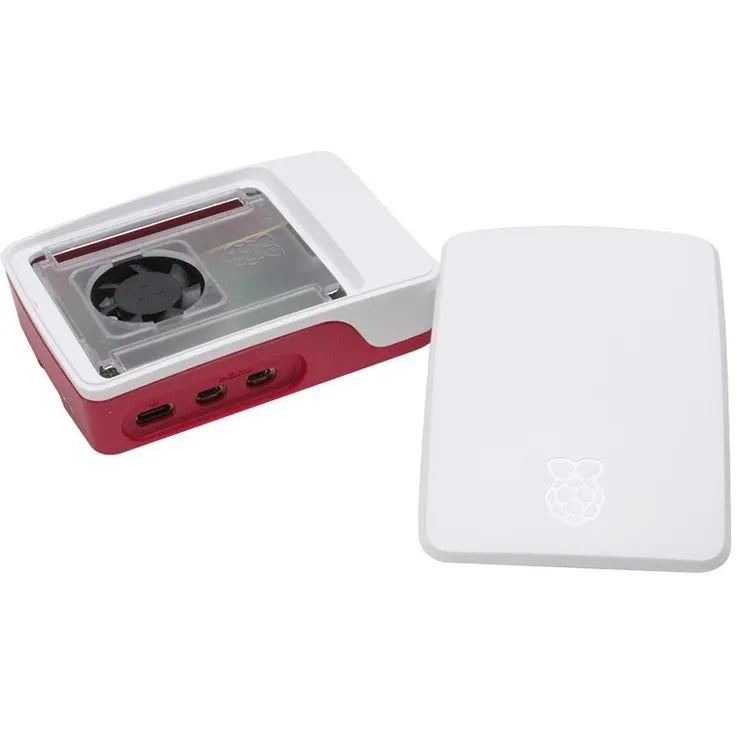 حافظة راسبيري بي 5، باللون الأحمر، النحاسي، غلاف ABS مع التحكم في درجة الحرارة، فتحة التهوية، حشوة، لـ RPI 5 PI5