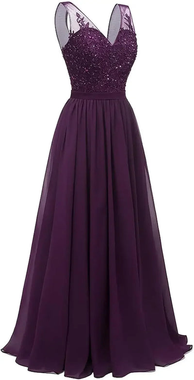 فساتين وصيفات العروس من الشيفون باللون الفيروزي بفتحة على شكل حرف V، طويلة من الدانتيل، مطرزة بالخرز، فساتين سهرة رسمية، توصيل مجاني، ضيف، حفل زفاف