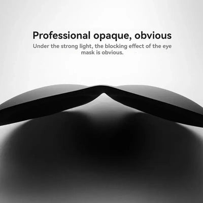قناع عين ثلاثي الأبعاد بدون علامات بدون أنف، قناع عين بسيط بلون سادة معتم، مناسب للنوم واستراحة الغداء للطلاب