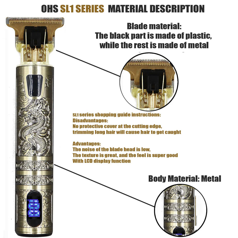 ماكينة قص الشعر T9 لإصلاح اللحية وحلاقة شعر الجسم وقص الشعر وماكينة قص الشعر الكهربائية للرجال وماكينة حلاقة 0 مم
