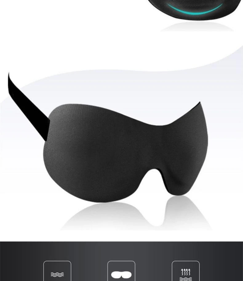 قناع عين ثلاثي الأبعاد بدون علامات بدون أنف، قناع عين بسيط بلون سادة معتم، مناسب للنوم واستراحة الغداء للطلاب