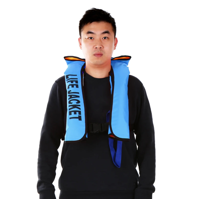 سترة نجاة يدوية قابلة للنفخ سترة نجاة للبالغين للرياضات المائية والسباحة وصيد الأسماك وسترة البقاء على قيد الحياة