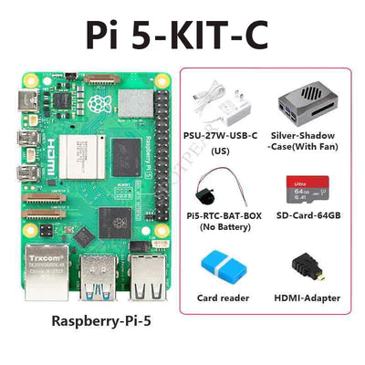 Raspberry Pi 5 خيار 2GB/4GB / 8GB / 16GB RAM