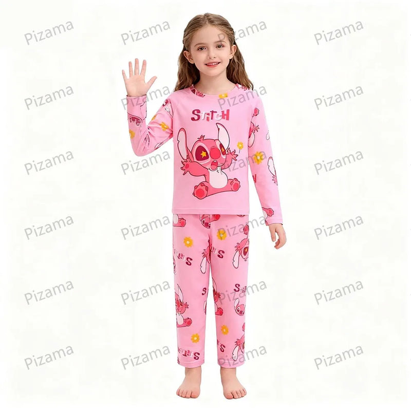 طقم بيجامات للأولاد بأكمام كاملة مطرز، بيجامات ناعمة ومريحة للأطفال، ملابس نوم للأطفال، ملابس مريحة من عمر سنتين إلى 14 سنة