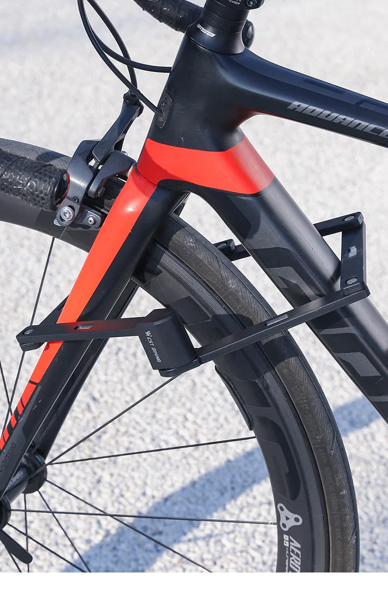 قفل دراجة محمول قابل للطي من ويست بايكينج، قفل أمان متين مضاد للسرقة، قفل دراجة كهربائية، ملحقات دراجات الطرق الجبلية