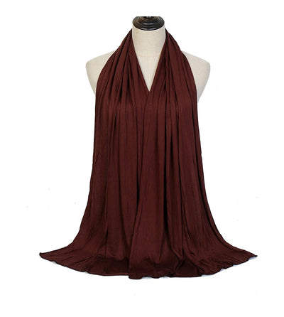 وشاح حجاب من القطن المودال جيرسي، شال إسلامي طويل، سادة وناعم، ربطة عمامة، أغطية رأس للنساء، عصابة رأس أفريقية 170×60 سم