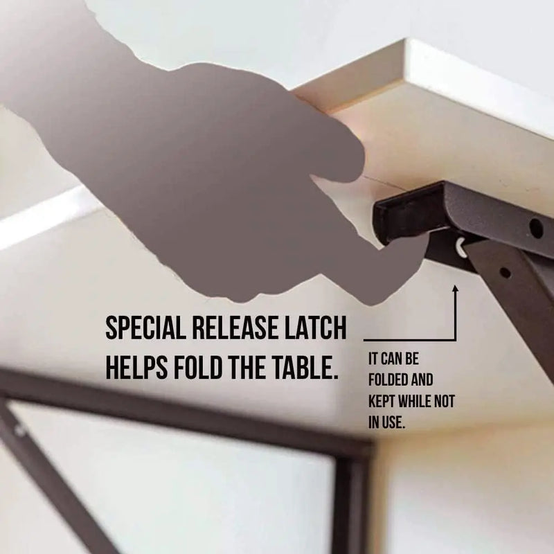 طاولات دراسة خشبية قابلة للطي، مقاس ١٨×٣١.٥ بوصة، للكبار | طاولة جدارية مع حامل أكواب ودرج | كمبيوتر محمول قابل للطي