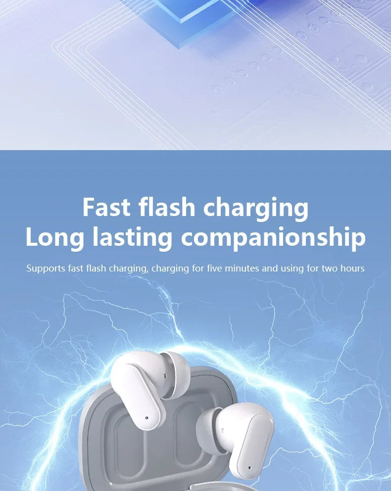 سماعات أذن شاومي اللاسلكية بتقنية البلوتوث، مضادة للضوضاء، رياضية، مقاومة للماء، متوافقة مع أنظمة أندرويد وiOS وأجهزة الكمبيوتر، عمر بطارية طويل