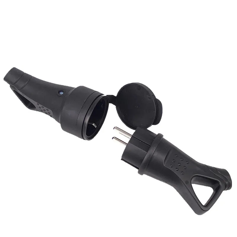 مقبس كهربائي مقاوم للماء من المطاط الأوروبي مع غطاء IP54 لكابل الطاقة DIY 16A 250V