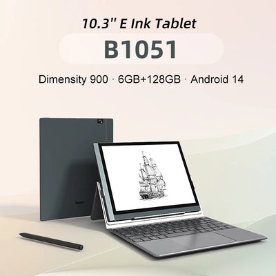 قارئ الكتب الإلكترونية Bigme B1051 مقاس 10.3 بوصة، يعمل بنظام Android 14، جهاز لوحي للكتب الإلكترونية، Demensity 900، 6+128 جيجابايت، حبر إلكتروني، B1051 Lite 4+64 جيجابايت