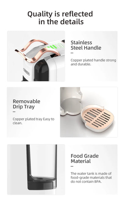 آلة صنع القهوة متعددة الكبسولات من HiBREW 5 في 1، ساخنة/باردة، كابتشينو DG، كبسولات صغيرة، قهوة مطحونة، كافتيريا، 20 بار، H2B