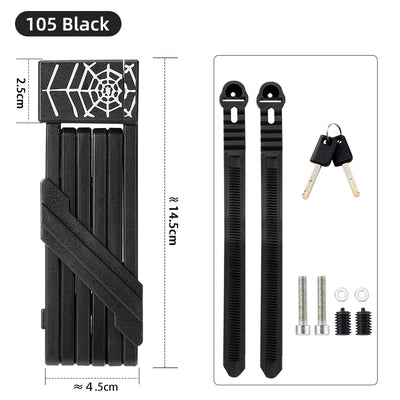 قفل دراجة محمول قابل للطي من ويست بايكينج، قفل أمان متين مضاد للسرقة، قفل دراجة كهربائية، ملحقات دراجات الطرق الجبلية