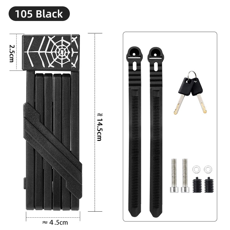 قفل دراجة محمول قابل للطي من ويست بايكينج، قفل أمان متين مضاد للسرقة، قفل دراجة كهربائية، ملحقات دراجات الطرق الجبلية